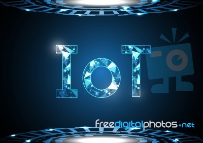 Internet Of Things Technology Abstract Circle Background Stock Image