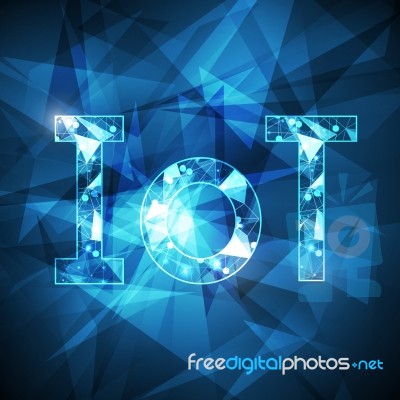 Internet Of Things Technology Abstract Polygon Background Stock Image