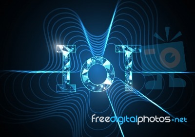 Internet Of Things Technology Abstract Wave Background Stock Image