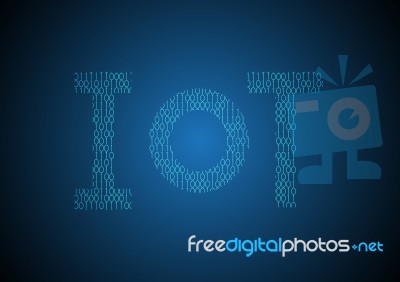 Internet Of Things Technology Binary Number Abstract Background Stock Image