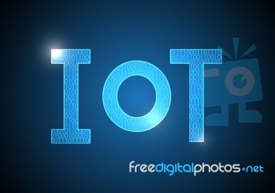 Internet Of Things Technology Binary Number Abstract Background Stock Image