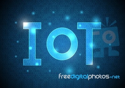 Internet Of Things Technology Binary Number Abstract Background Stock Image