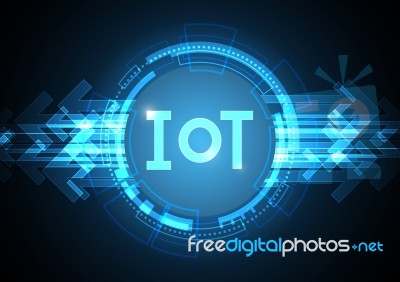 Internet Of Things Technology Circle Abstract Background Stock Image