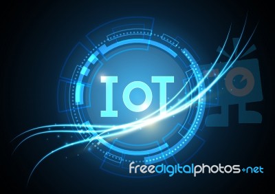 Internet Of Things Technology Circle Abstract Background Stock Image