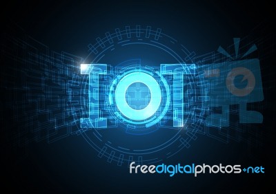 Internet Of Things Technology Circle Abstract Background Stock Image