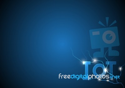 Internet Of Things Technology Lightning Abstract Background Stock Image