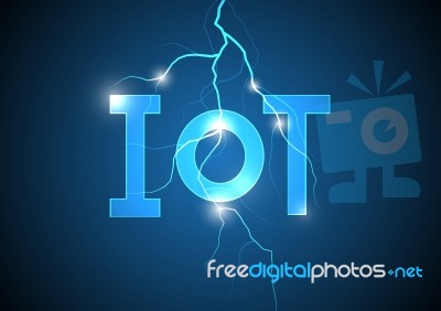 Internet Of Things Technology Lightning Abstract Background Stock Image