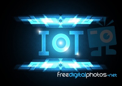 Internet Of Things Technology Stripe Binary Abstract Background Stock Image