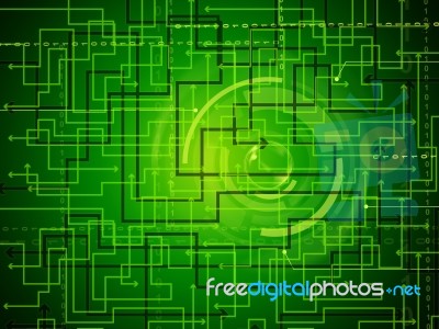 Intertwined Arrows Background Means Web Communication Or Connect… Stock Image