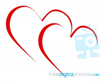 Intertwined Hearts Mean Romanticism Togetherness And Passion Stock Image