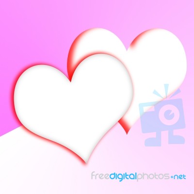 Intertwined Hearts Show Romantic Couple And Marriage Stock Image