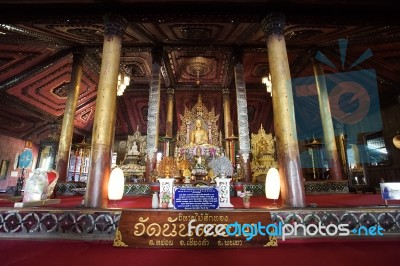 Into The Nantaram Temple Museum In Phayao, Thailand Stock Photo