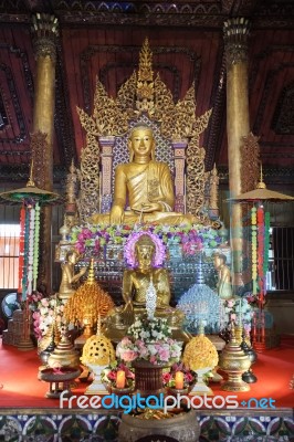 Into The Nantaram Temple Museum In Phayao, Thailand Stock Photo