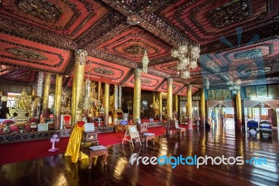 Into The Nantaram Temple Museum In Phayao, Thailand Stock Photo