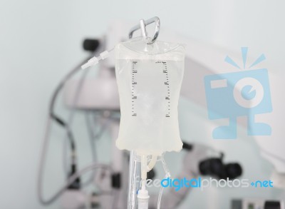 Intravenous Drip In Operation Room Stock Photo