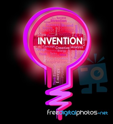 Invention Lightbulb Means Creativity Ideas And Innovation Stock Image