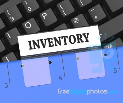 Inventory File Shows Products In Stock 3d Rendering Stock Image