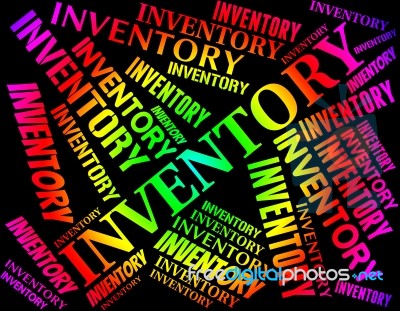 Inventory Word Meaning Words Merchandise And Inventories Stock Image