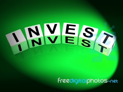 Invest Dice Refer To Investing Loaning Or Endowing Stock Image