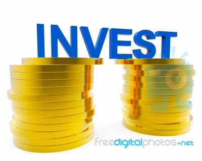 Invest Money Indicates Finance Investor And Roi Stock Image