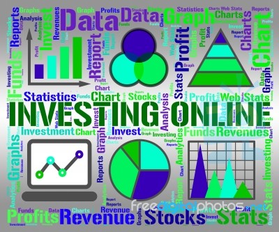 Investing Online Means Business Graph And Charts Stock Image