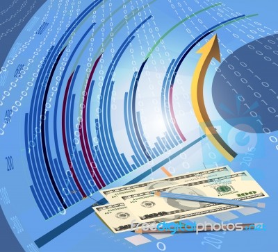 Investment And Business Graph Display Stock Image