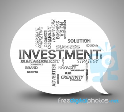 Investment Bubble Means Communication Investing And Savings Stock Image