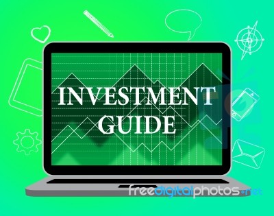 Investment Guide Represents Shares Invested And Growth Stock Image