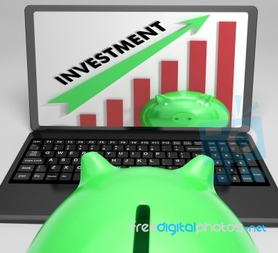 Investment Increasing Graph Shows Profits And Success Stock Image