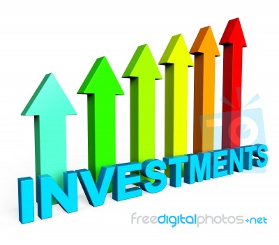 Investment Increasing Means Financial Report And Document Stock Image