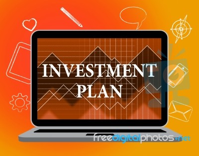 Investment Plan Indicates System Strategies And Invests Stock Image