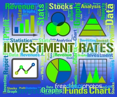 Investment Rates Represents Invested Percent And Percentage Stock Image