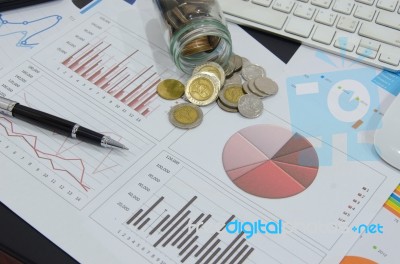 Investment Research Stock Photo