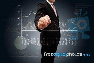 Investor Drawing Chart Stock Photo