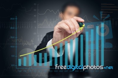 Investor Drawing Chart Stock Photo