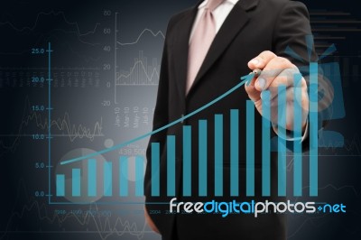 Investor Drawing Chart Stock Photo