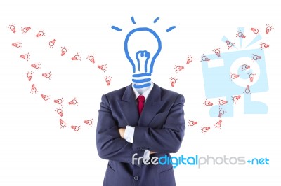 Invisible Businessman Innovation Creativity Idea Stock Photo