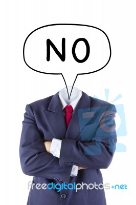 Invisible Businessman Say No Stock Photo