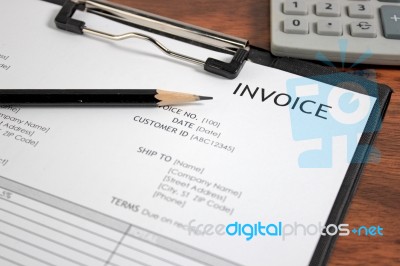 Invoice Letter Head Stock Photo