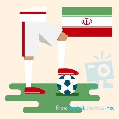 Iran National Soccer Kits Stock Image