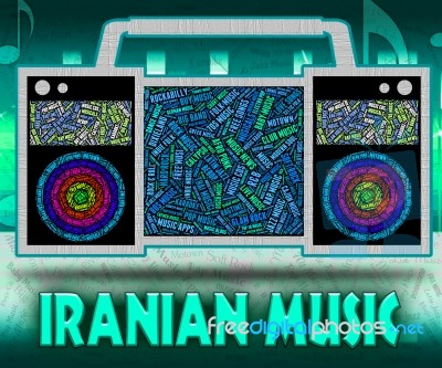 Iranian Music Represents Sound Track And Islamic Stock Image