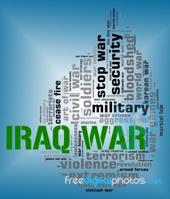 Iraq War Indicates Military Action And Republic Stock Image