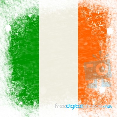 Ireland Flag Means Blank Space And Copyspace Stock Image