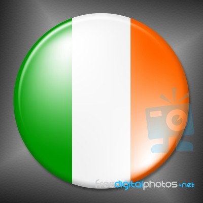 Irish Badge Indicates National Flag And Badges Stock Image