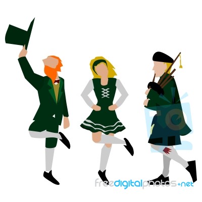 Irish Characters Stock Image