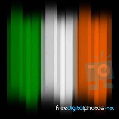 Irish Flag Means Text Space And Copyspace Stock Image