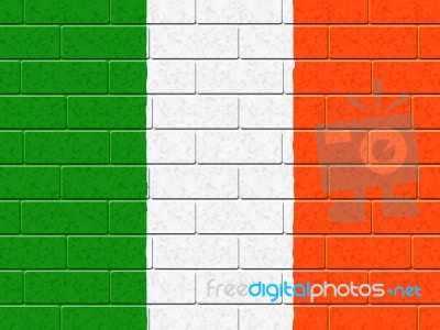 Irish Flag Represents Blank Space And Construction Stock Image