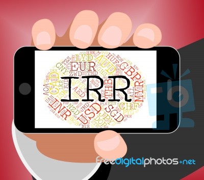 Irr Currency Means Foreign Exchange And Fx Stock Image