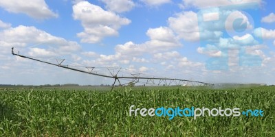 Irrigation System For Agriculture Stock Photo