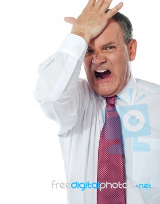 Irritating Businessman Stock Photo